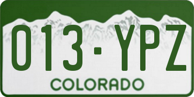 CO license plate 013YPZ