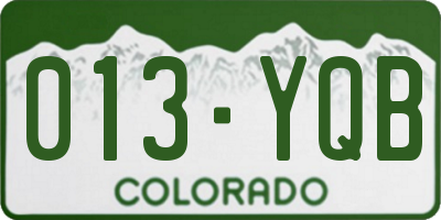 CO license plate 013YQB