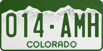 CO license plate 014AMH