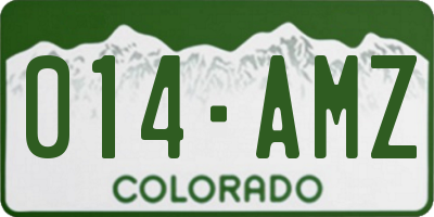 CO license plate 014AMZ