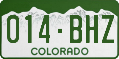 CO license plate 014BHZ