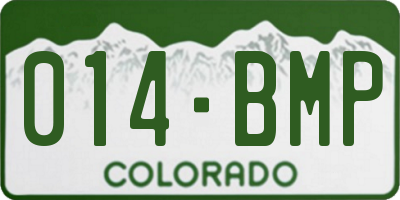 CO license plate 014BMP