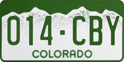 CO license plate 014CBY