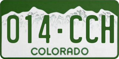 CO license plate 014CCH