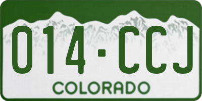 CO license plate 014CCJ