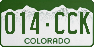 CO license plate 014CCK