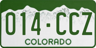 CO license plate 014CCZ