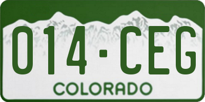 CO license plate 014CEG