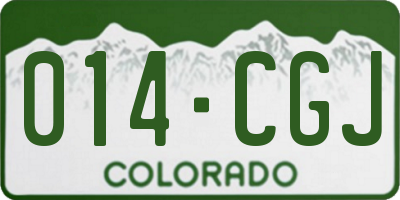 CO license plate 014CGJ