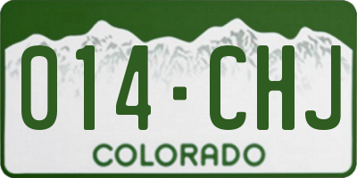 CO license plate 014CHJ