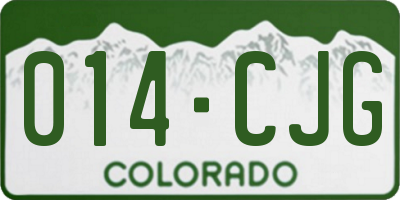 CO license plate 014CJG