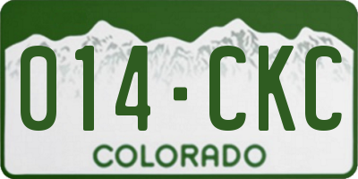 CO license plate 014CKC
