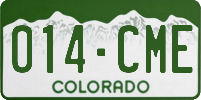 CO license plate 014CME