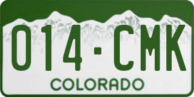 CO license plate 014CMK