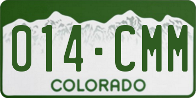 CO license plate 014CMM