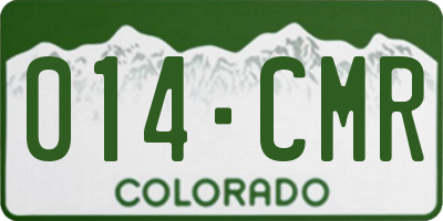 CO license plate 014CMR