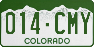 CO license plate 014CMY