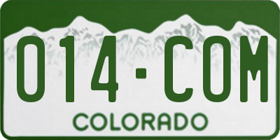 CO license plate 014COM