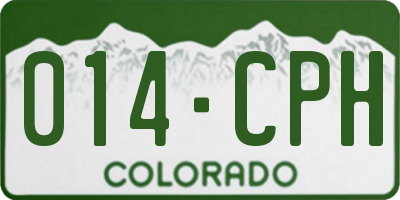 CO license plate 014CPH