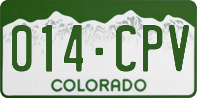 CO license plate 014CPV