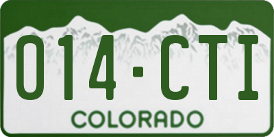 CO license plate 014CTI