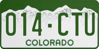 CO license plate 014CTU