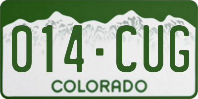 CO license plate 014CUG