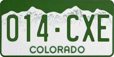 CO license plate 014CXE