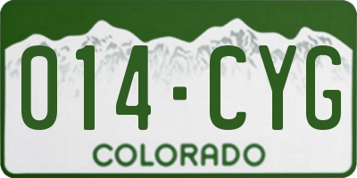 CO license plate 014CYG