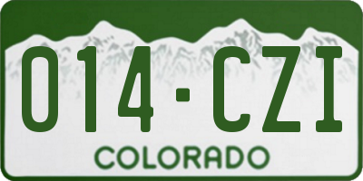 CO license plate 014CZI