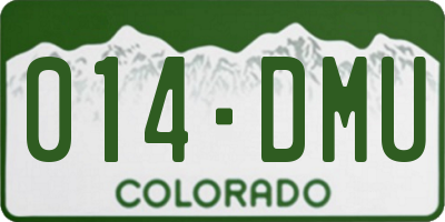 CO license plate 014DMU