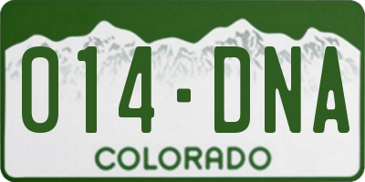 CO license plate 014DNA
