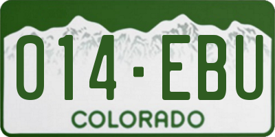 CO license plate 014EBU