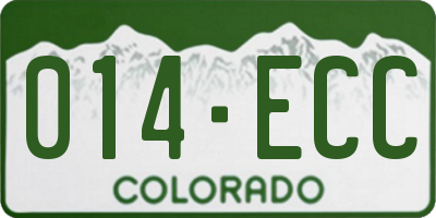 CO license plate 014ECC