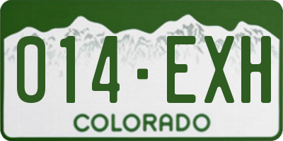 CO license plate 014EXH