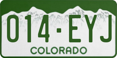CO license plate 014EYJ
