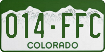 CO license plate 014FFC