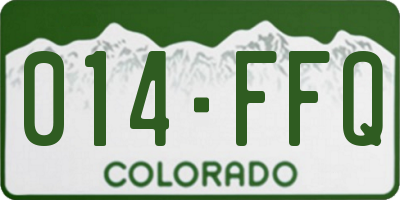 CO license plate 014FFQ