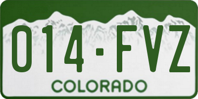 CO license plate 014FVZ