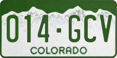 CO license plate 014GCV