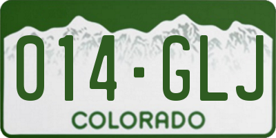 CO license plate 014GLJ
