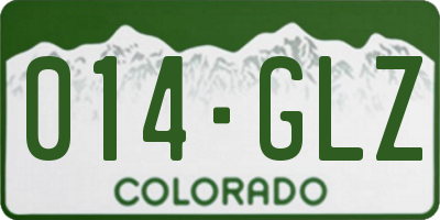 CO license plate 014GLZ