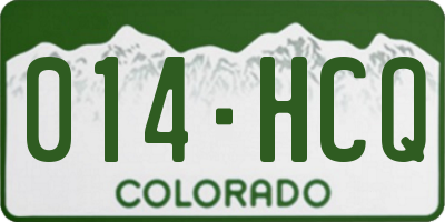 CO license plate 014HCQ