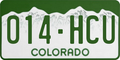 CO license plate 014HCU
