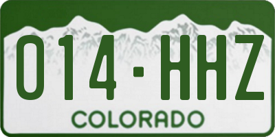 CO license plate 014HHZ