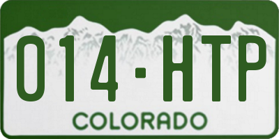 CO license plate 014HTP