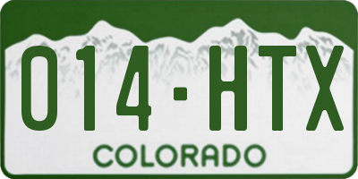 CO license plate 014HTX