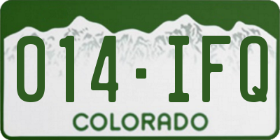 CO license plate 014IFQ
