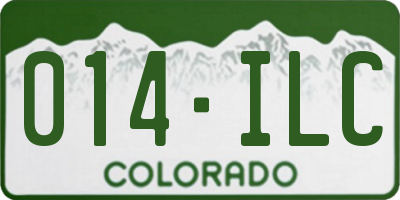 CO license plate 014ILC