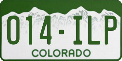 CO license plate 014ILP